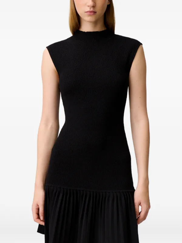 claudie pierlot pleated dress Pleated azure dress