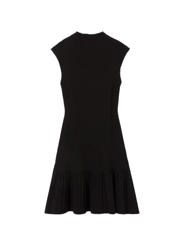 claudie pierlot knitted dress Striped Ruffled Knit Dress