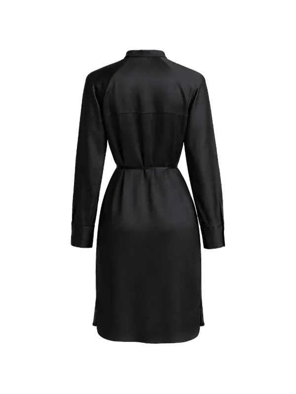 satin tie waist mini dress Plum Satin Tie Waist Wrap Shirt Mini Dress  AX Paris