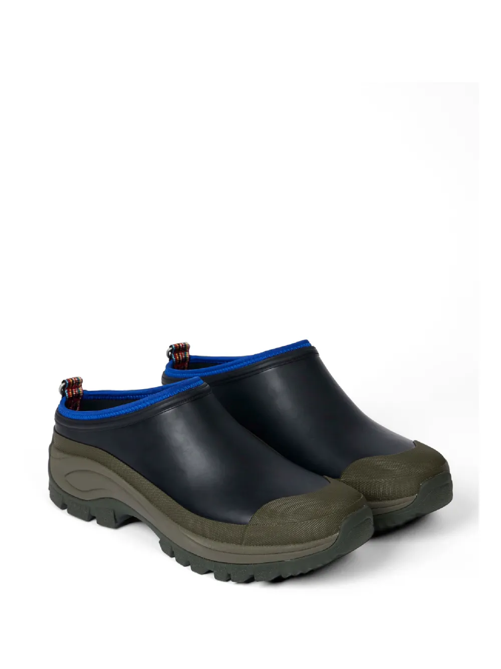 Paul Smith x Barbour contrast-trim clogs Zwart