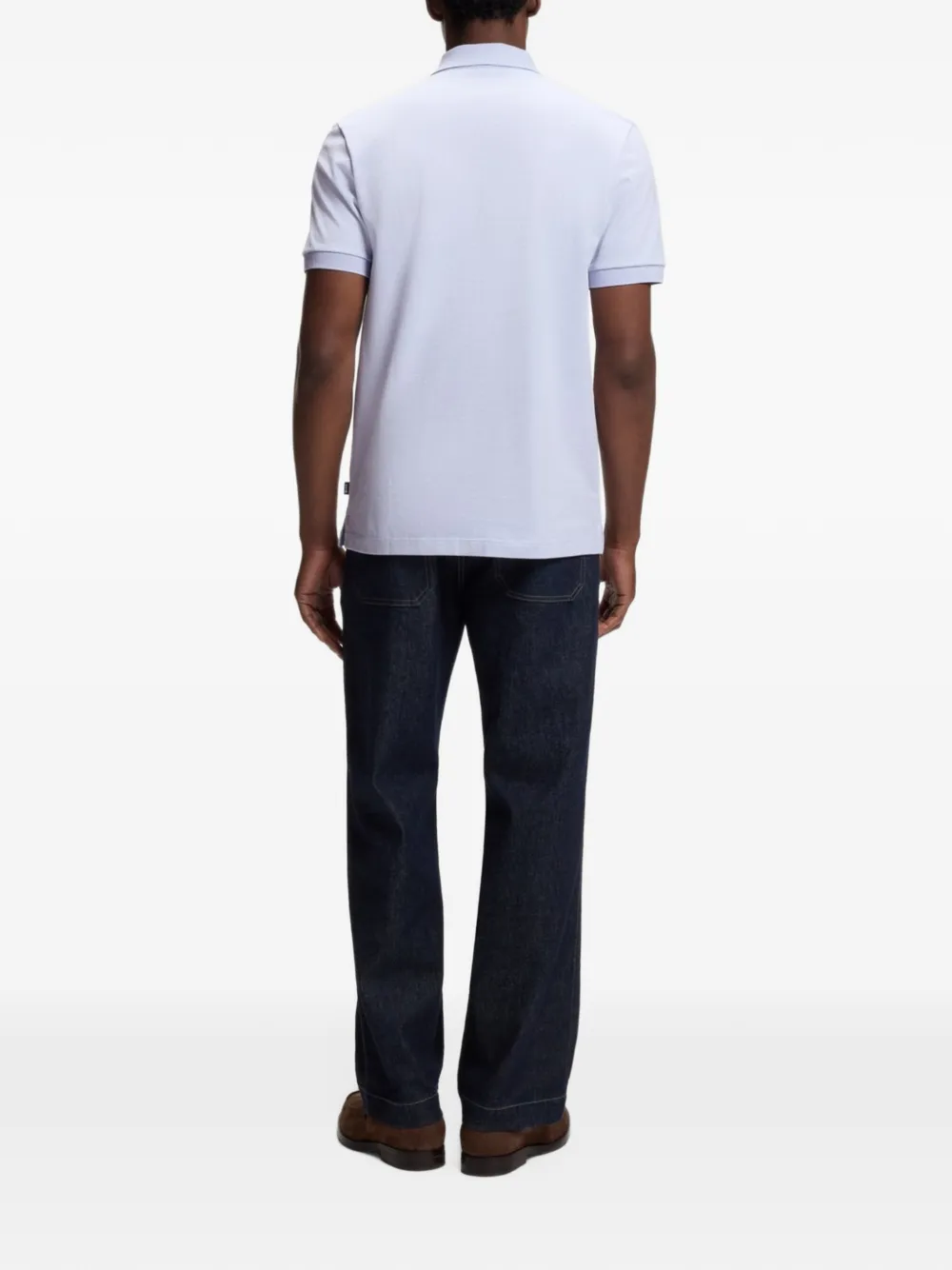 BOSS Katoenen poloshirt Blauw
