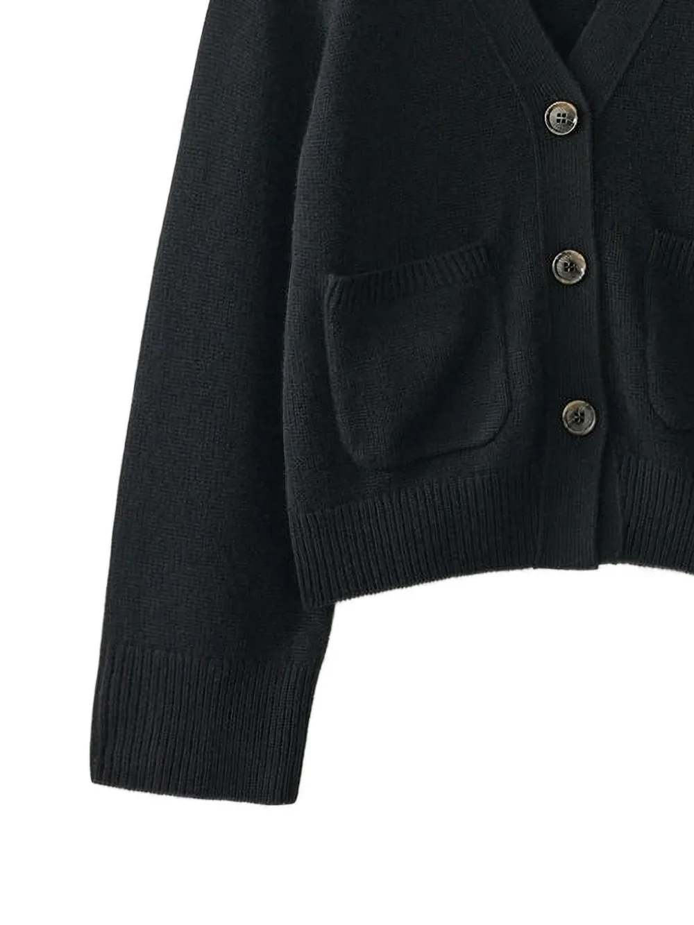  Lisa Yang Button Pocket Cardigan - Black 