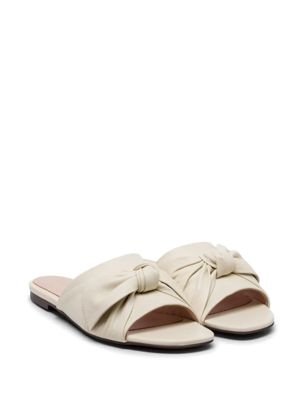 Coccinelle Leren sandalen met geknoopt detail Beige