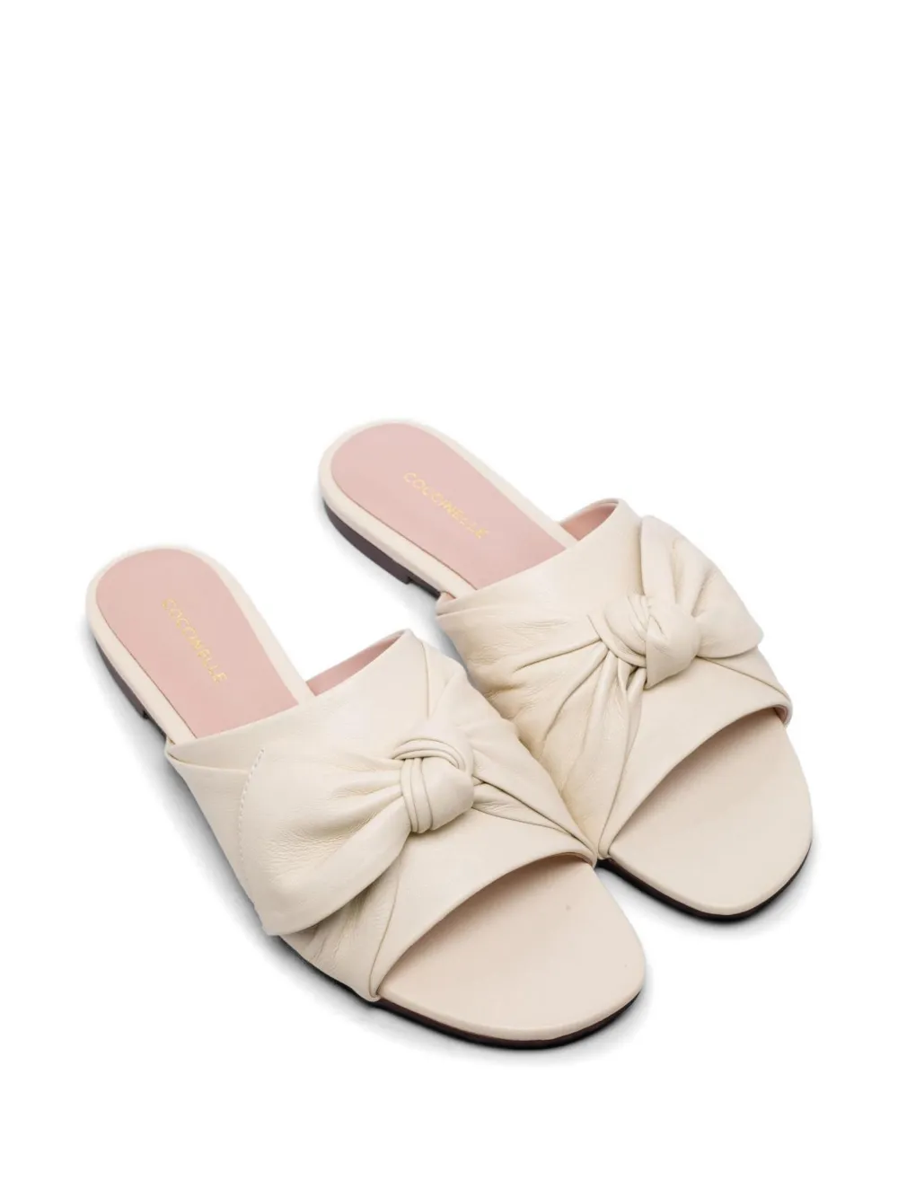 Coccinelle Leren sandalen met geknoopt detail Beige