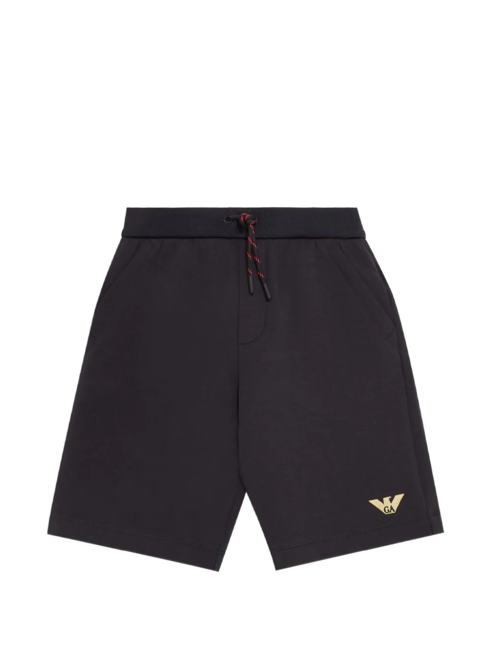 Emporio Armani Kids drawstring logo shorts - Blu