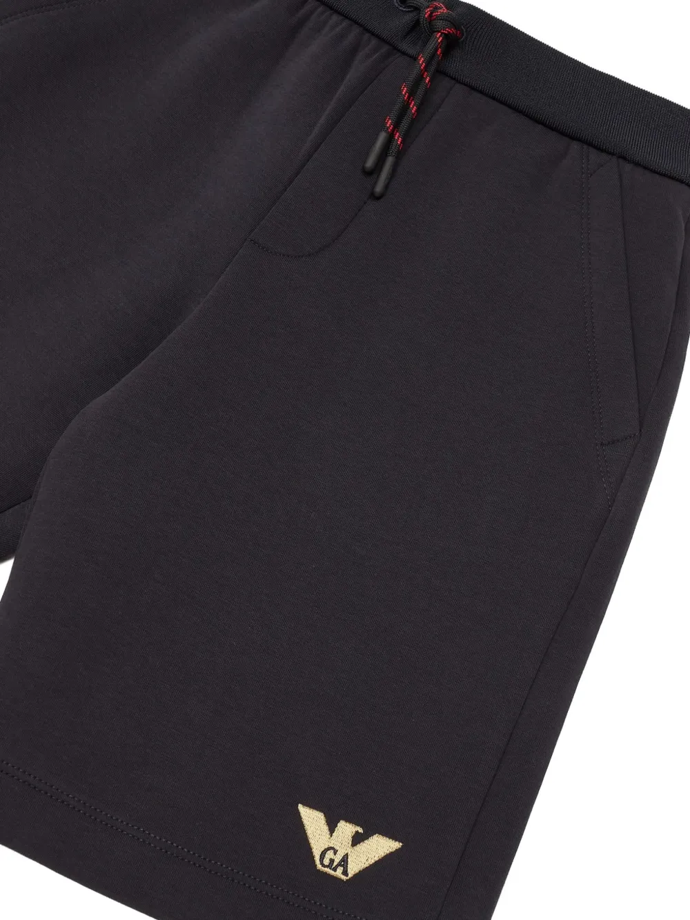 Emporio Armani Kids Shorts met trekkoord en logo Blauw