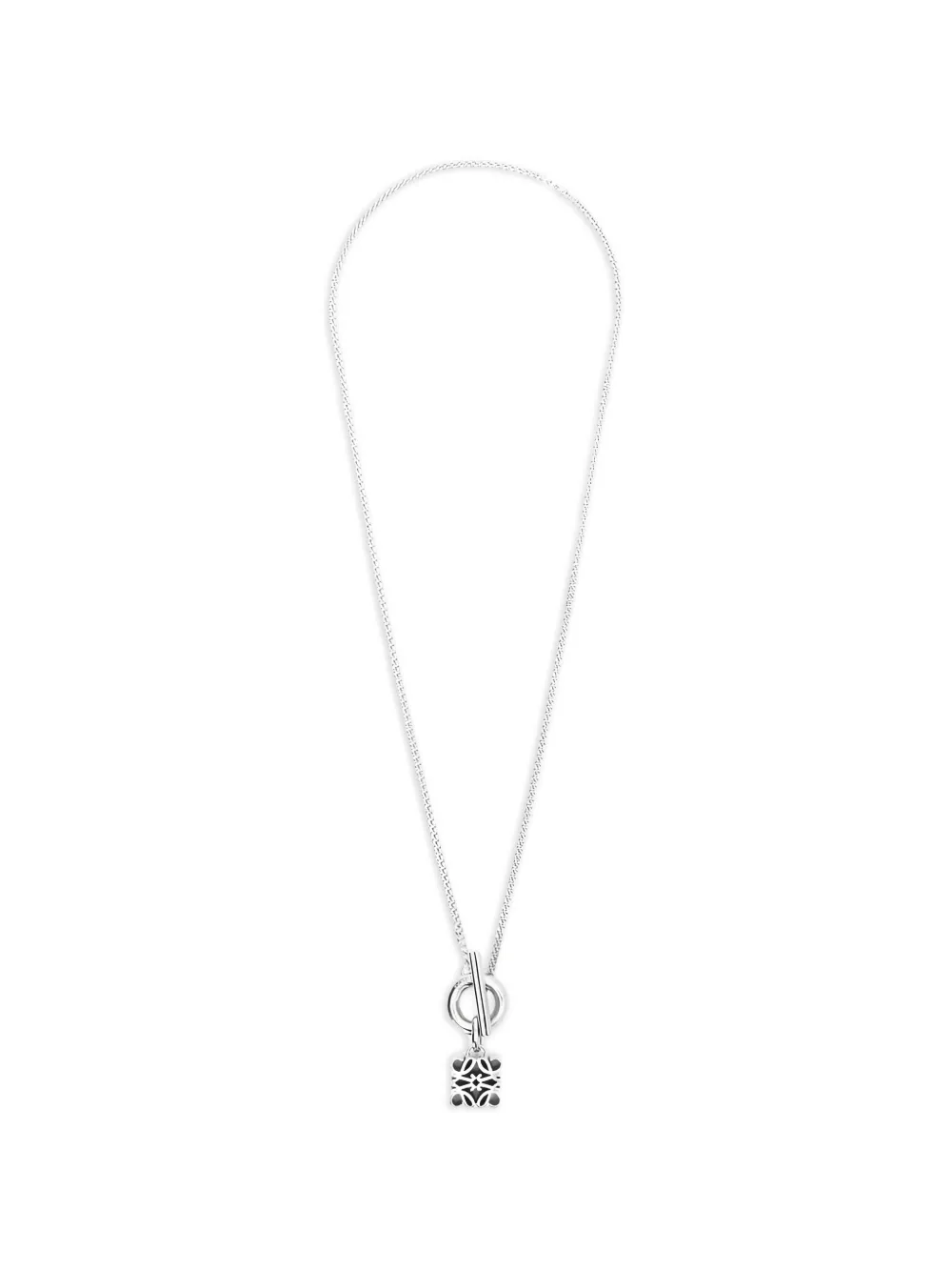 Loewe Logo Necklace In Silver