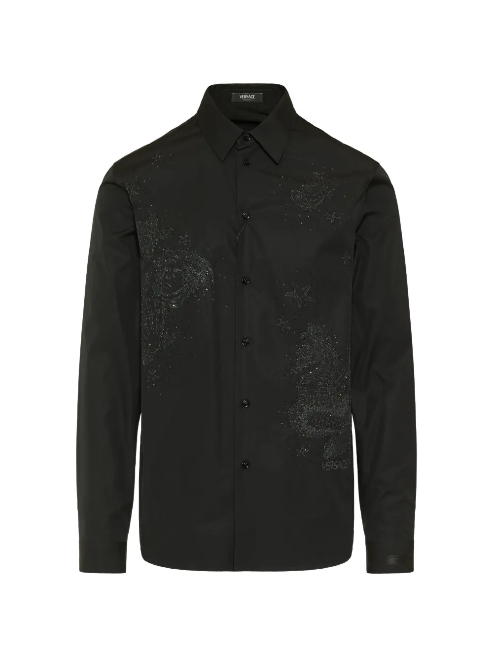 Versace embellishment buttoned shirt - Nero