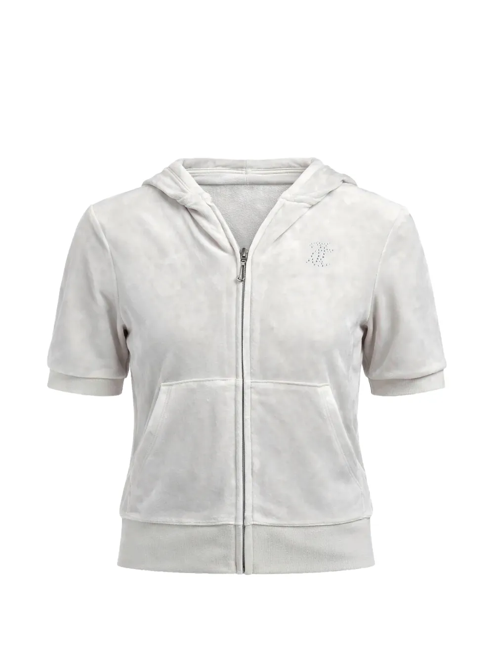 Juicy Couture Kids diamante-logo zip-up hoodie - Toni neutri