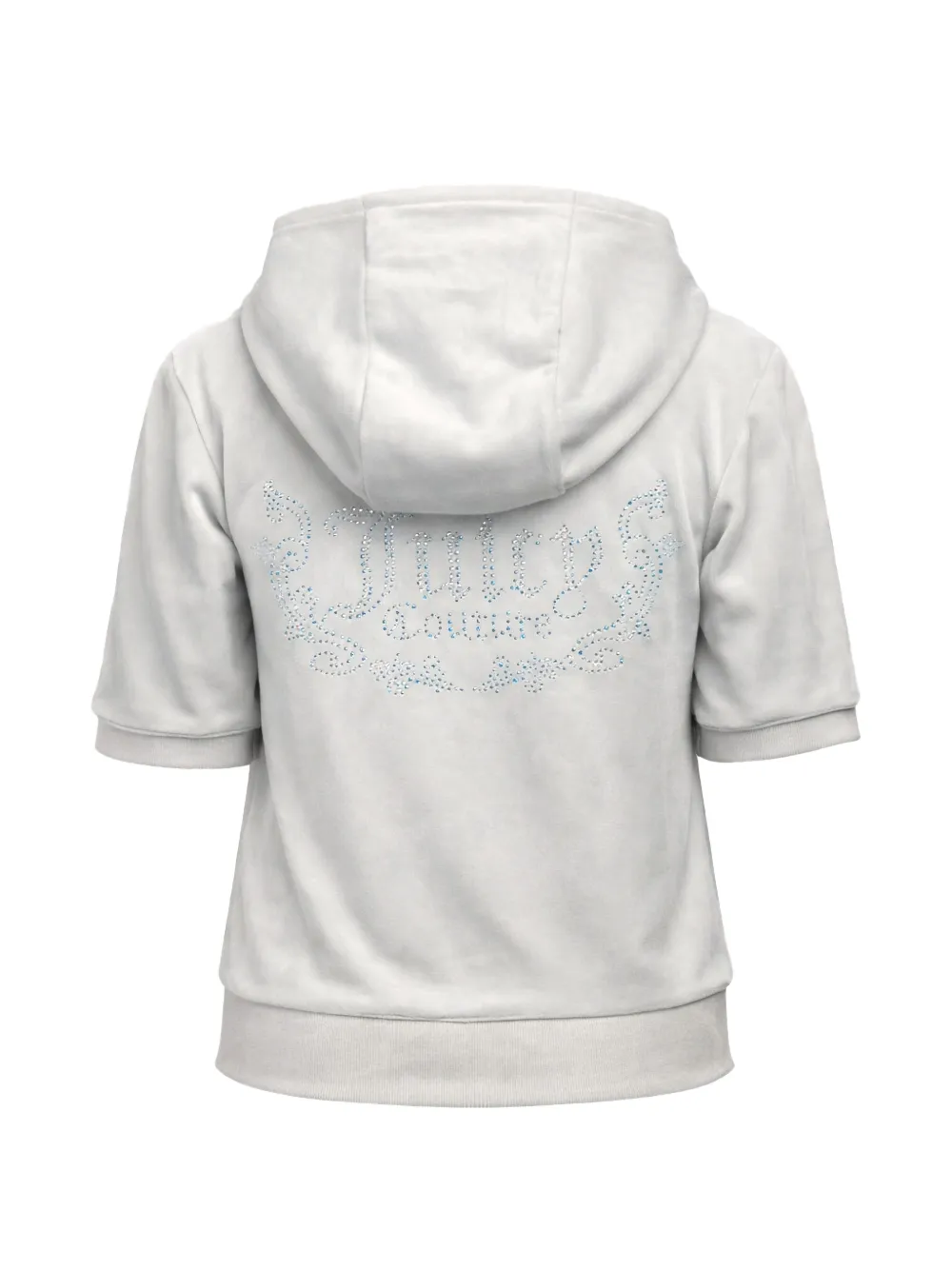 Juicy Couture Kids Hoodie met logo en rits Beige