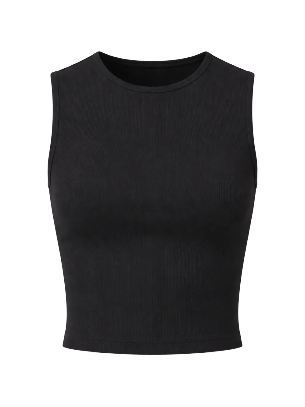 Reformation cropped round-neck tank top - Schwarz