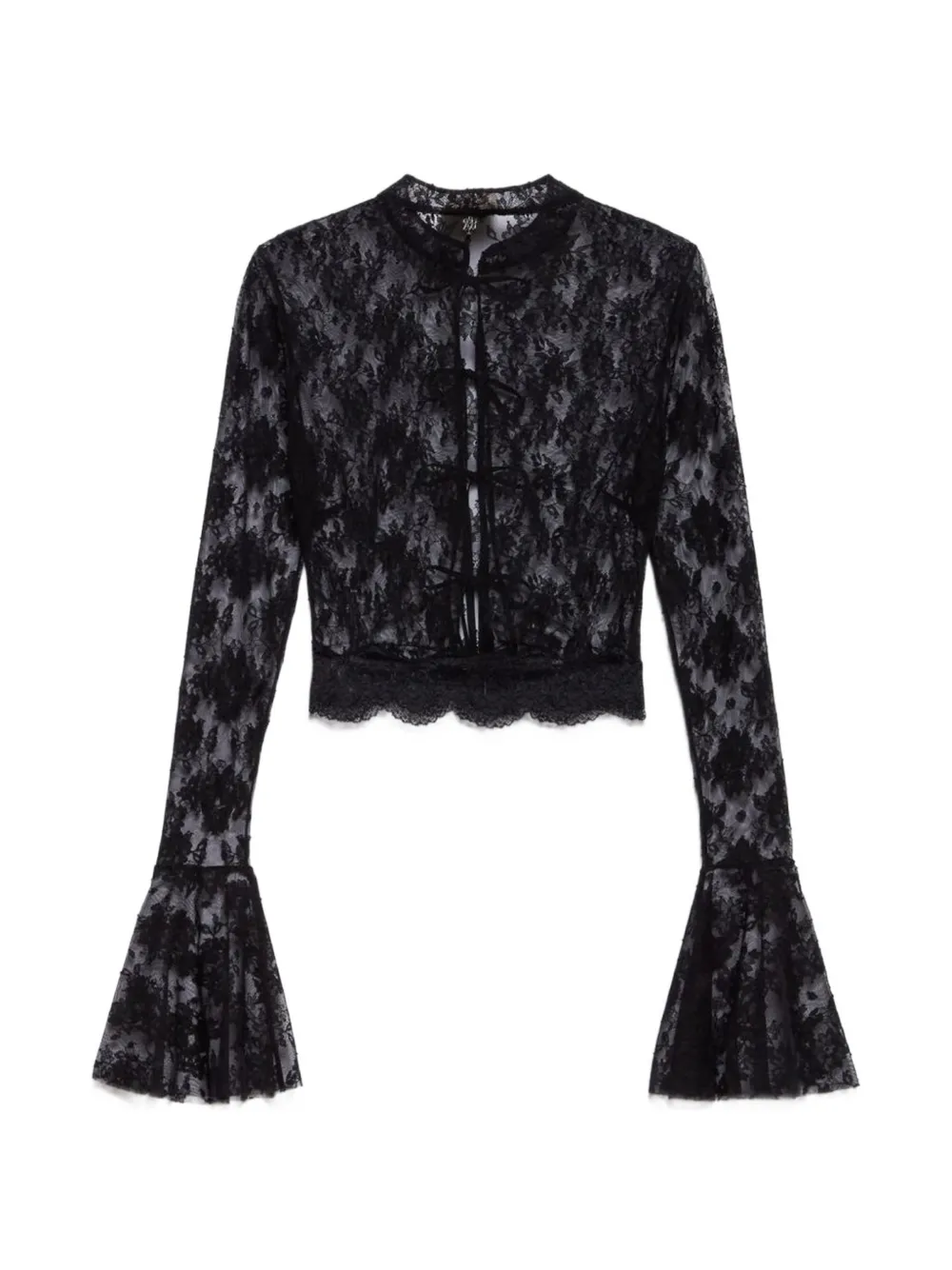 Aniye By Chemisette Era cropped blouse Zwart