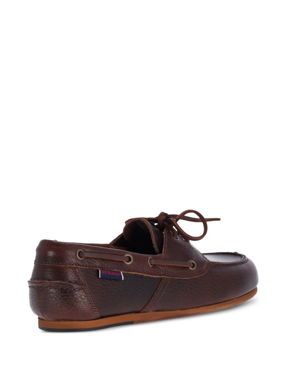  Sebago Lace-up Leather Loafers - Brown 