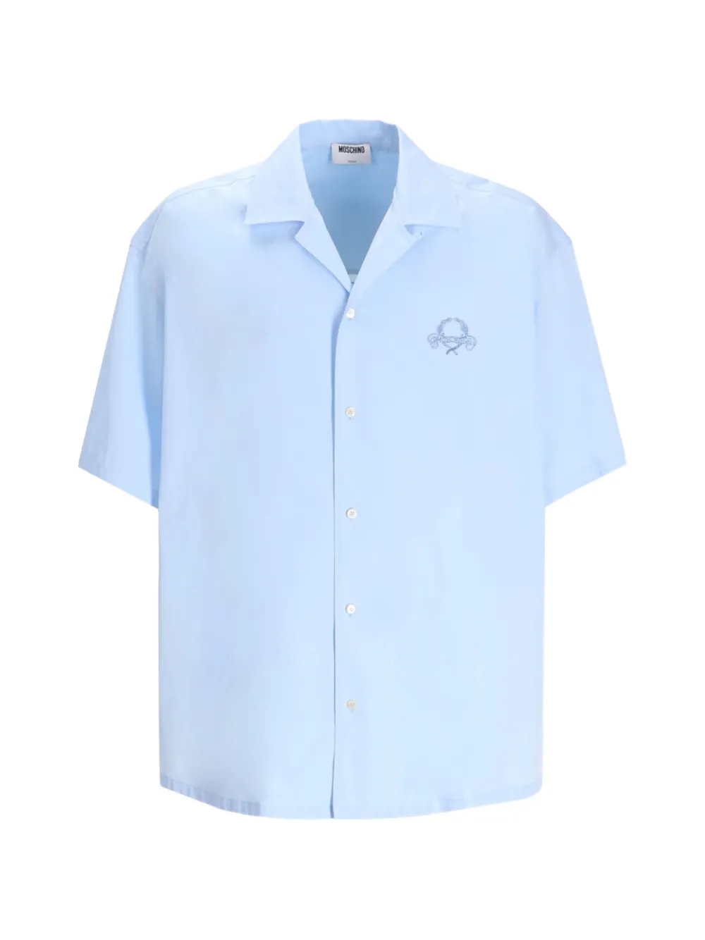 Moschino logo camp-collar shirt
