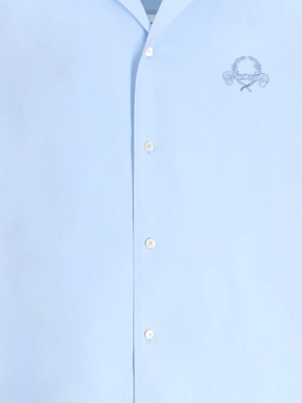 Moschino Overhemd met camp-kraag en logo Blauw