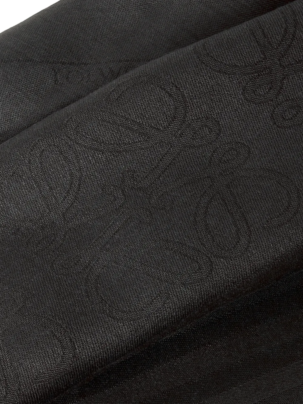  Loewe Allover-monogram Scarf - Black 