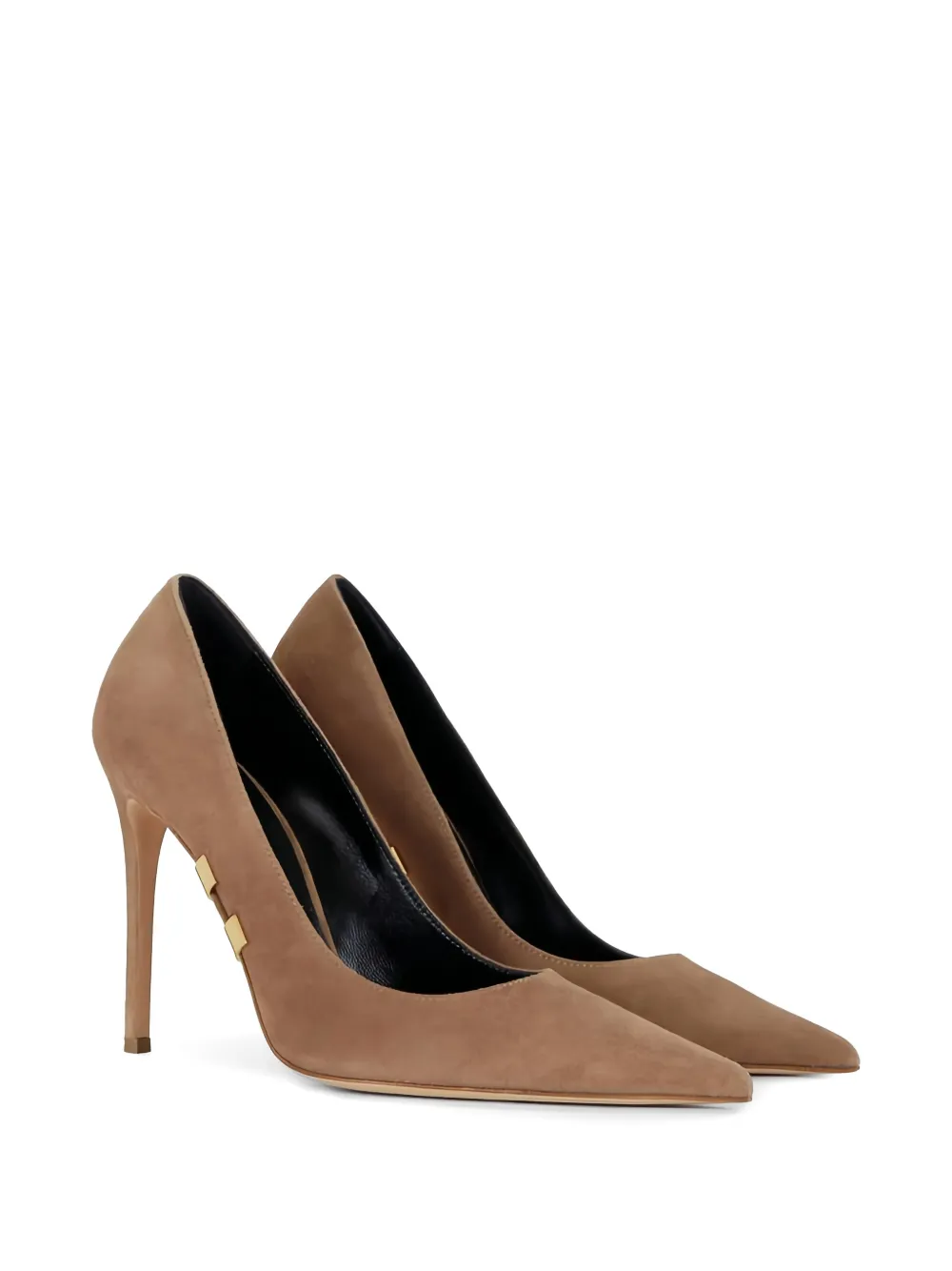 Elisabetta Franchi jewel logo suede pumps Bruin