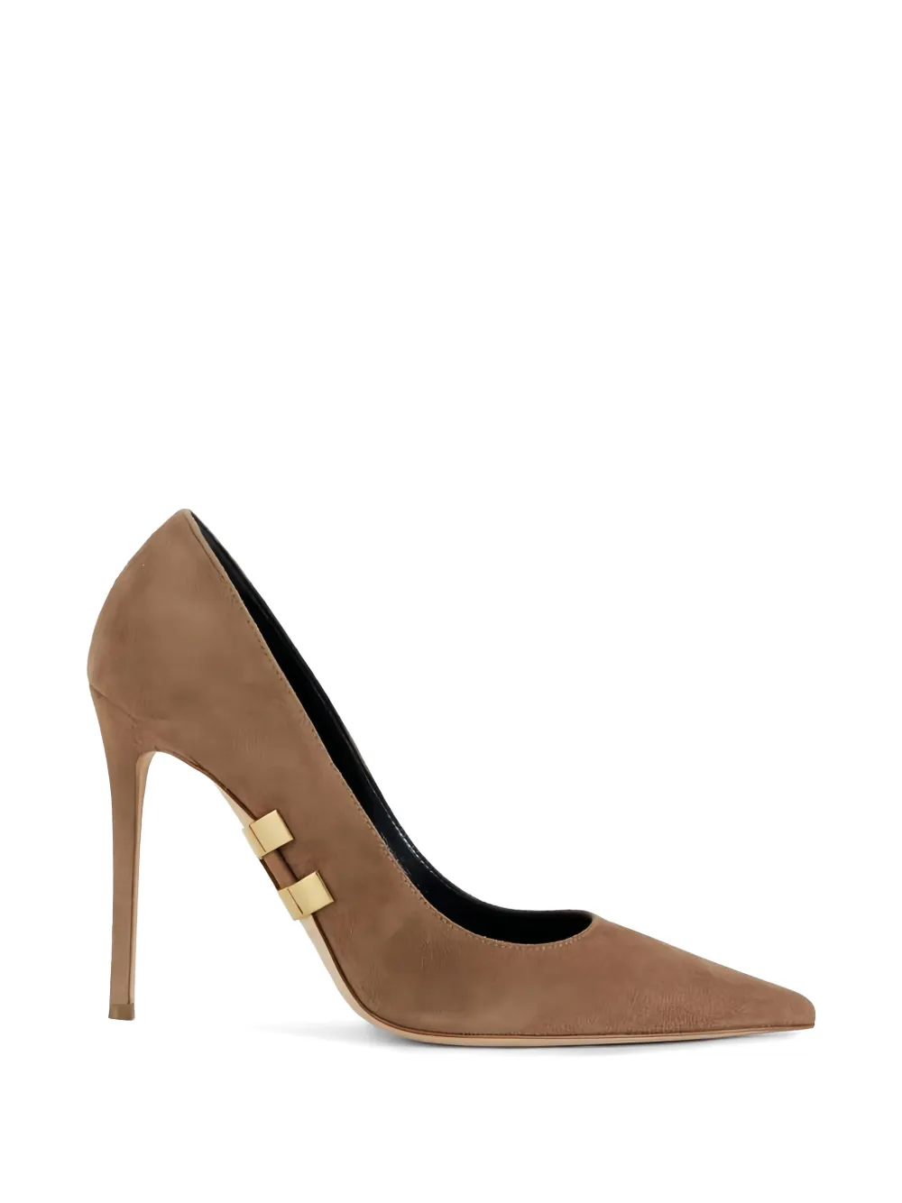 Elisabetta Franchi jewel logo suede pumps Bruin