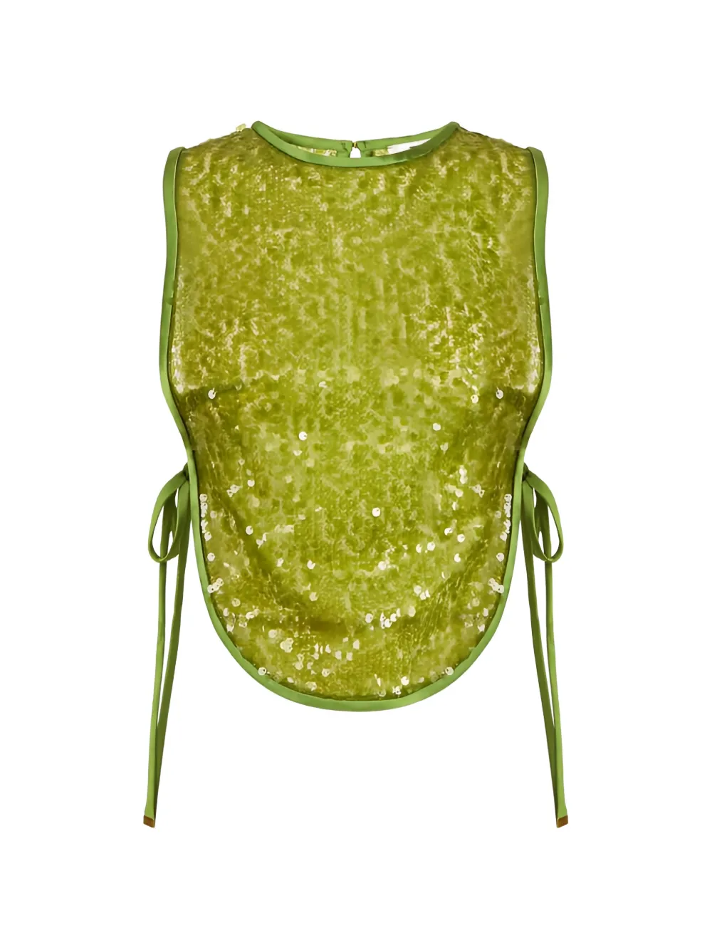 Elisabetta Franchi sequin piped bib - Verde