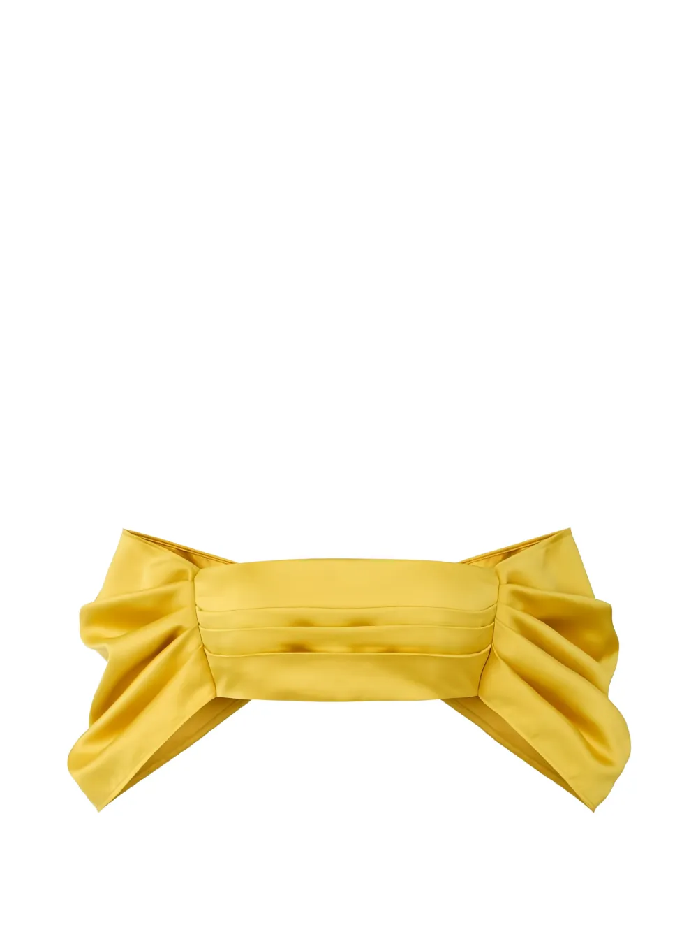 Elisabetta Franchi bow duchess top - Giallo