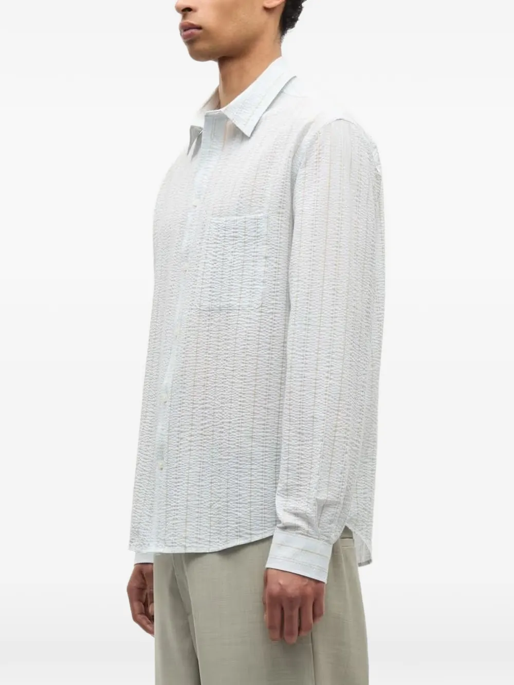  Samsoe Samsoe Pocket Striped Shirt - White 