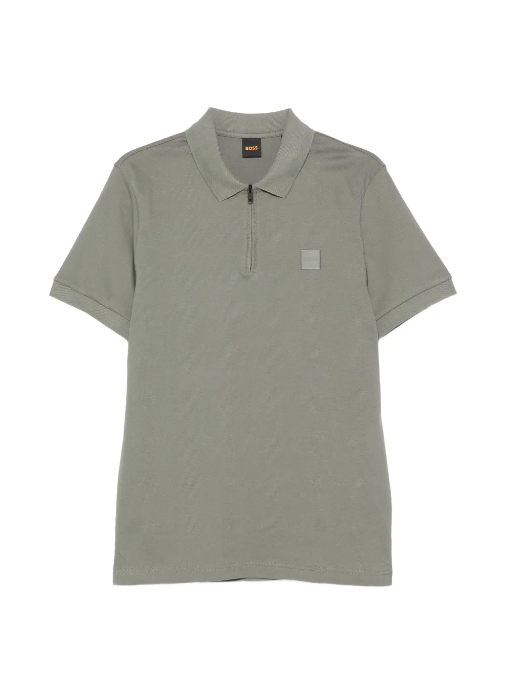 BOSS zip polo shirt - Grün