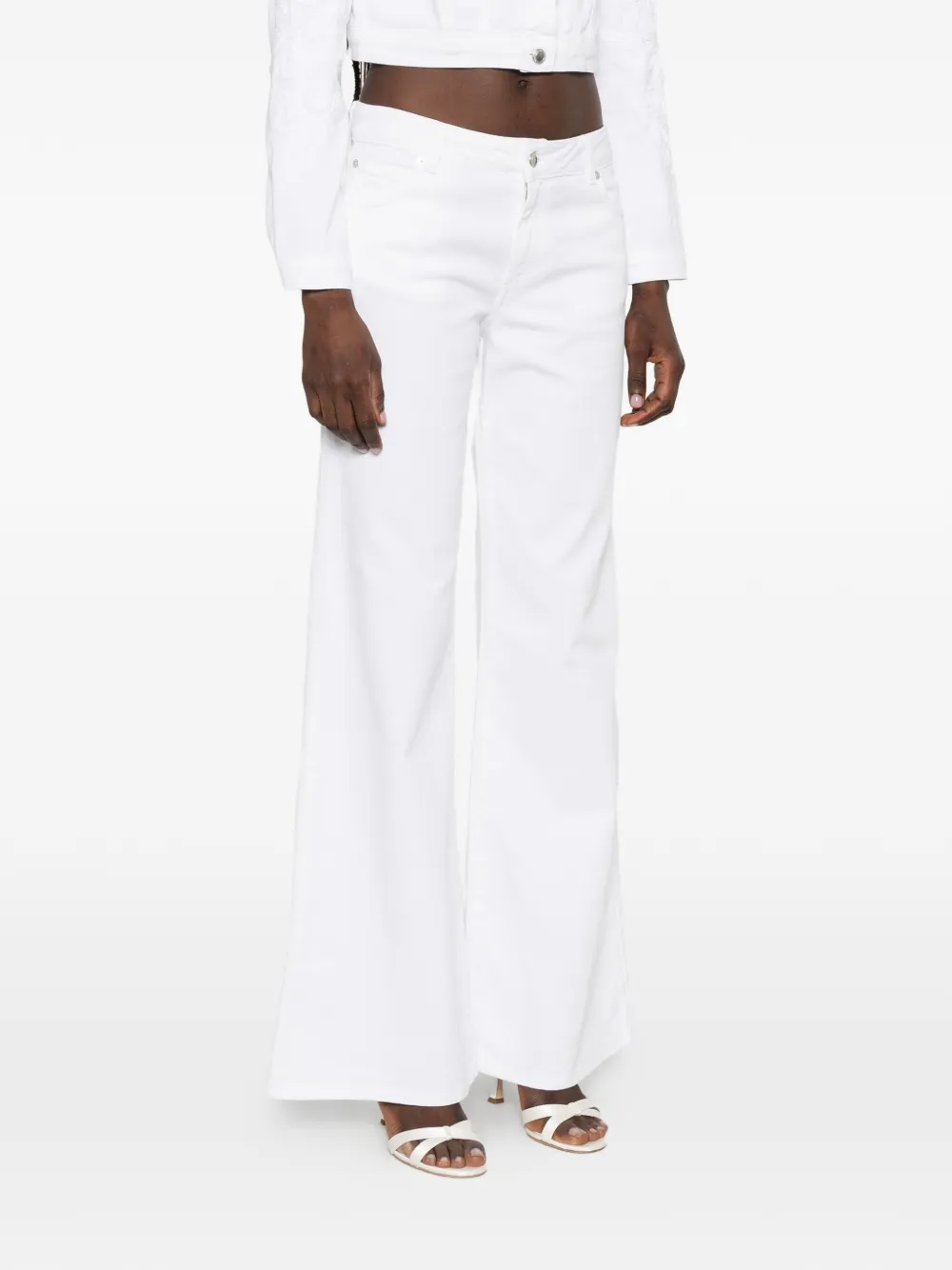 ERMANNO FIRENZE Flared jeans met vijf zakken Wit