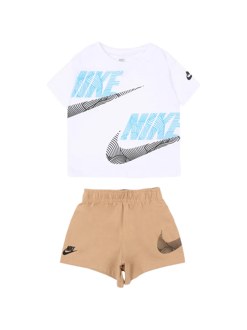 Nike Kids logo shorts set - Bianco