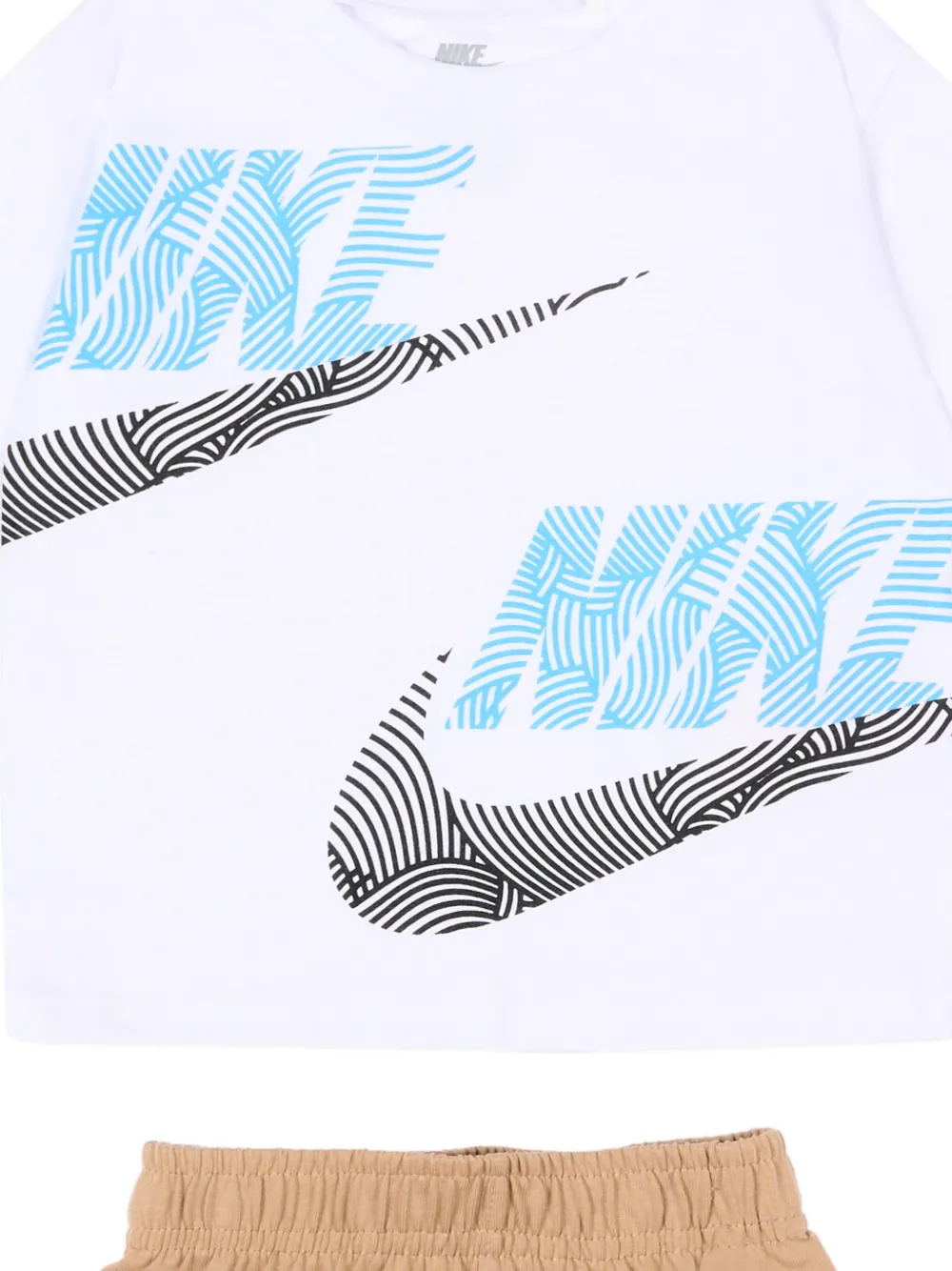  Nike Kids Logo Shorts Set - White 