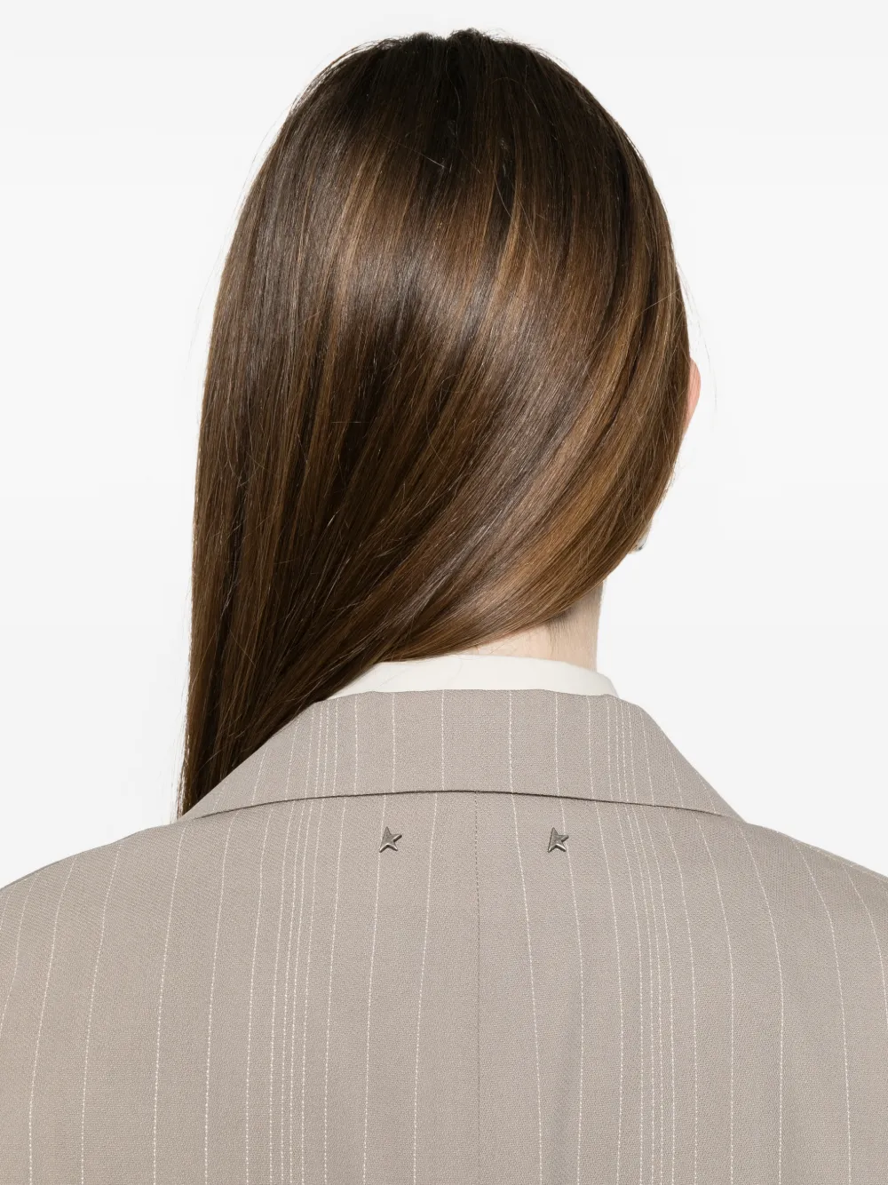 Golden Goose Blazer verfraaid met krijtstreep Beige