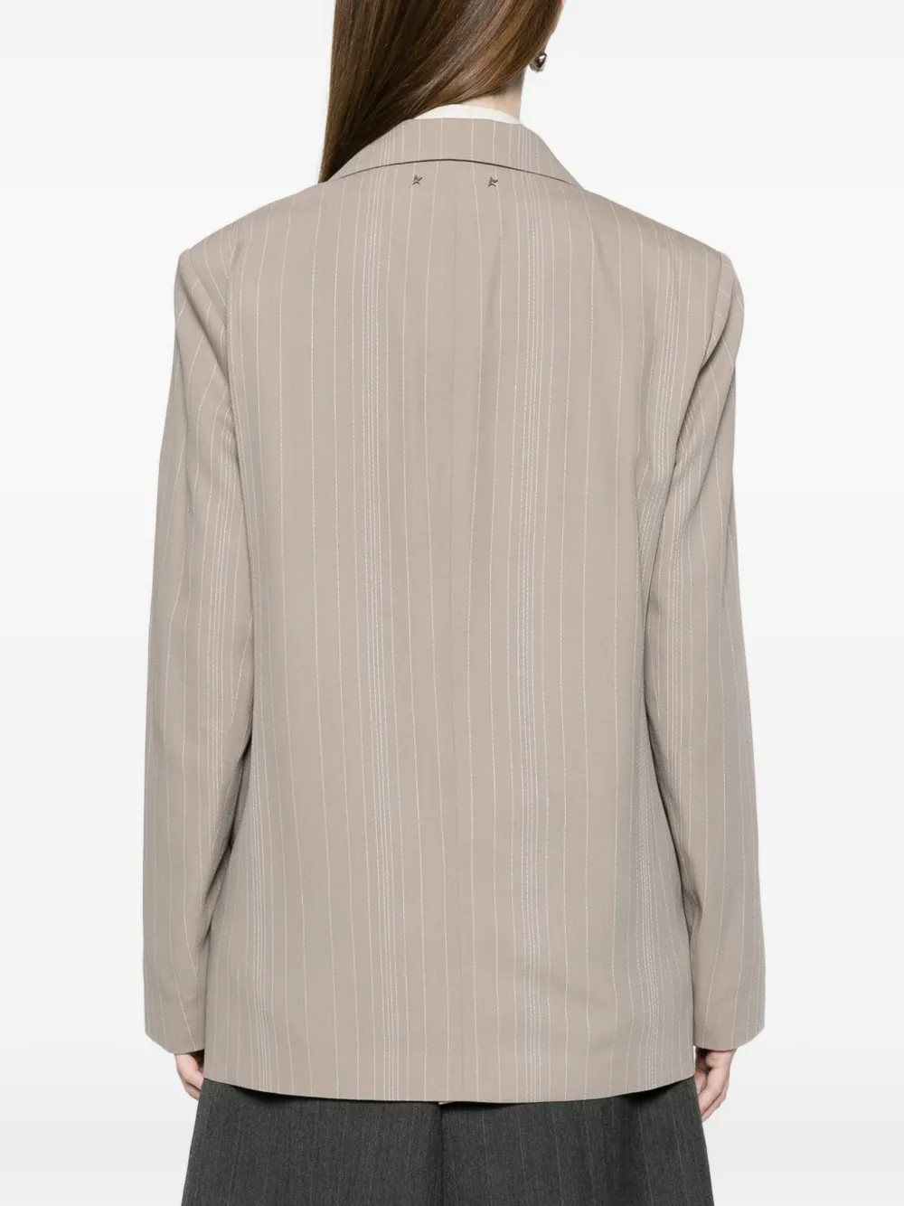 Golden Goose Blazer verfraaid met krijtstreep Beige