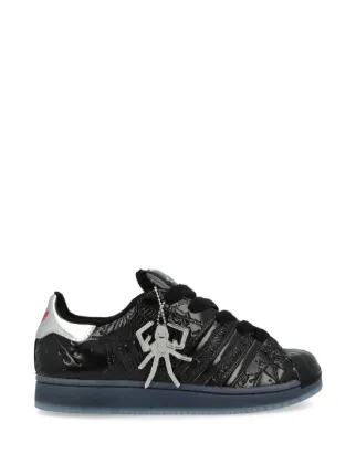Adidas x Sp5der Superstar Embossed Sneakers | Black | FARFETCH