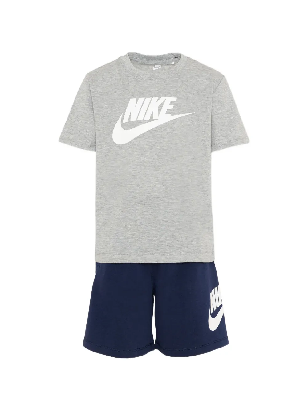Nike Kids logo-print shorts set - Grigio