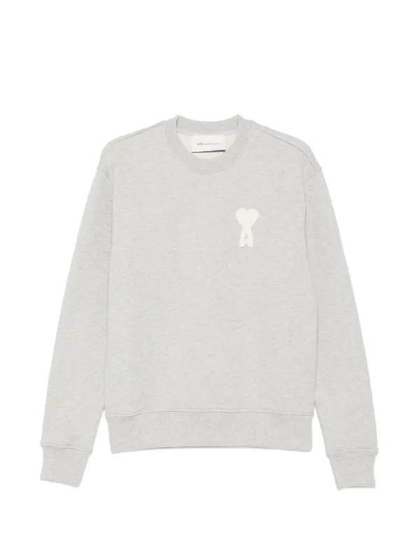 AMI Paris ハートアップリケ スウェットシャツ | グレー | FARFETCH JP