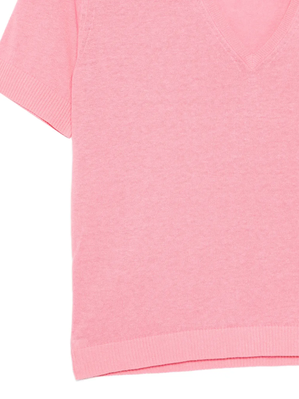  Closed V-neck Top - Pink 