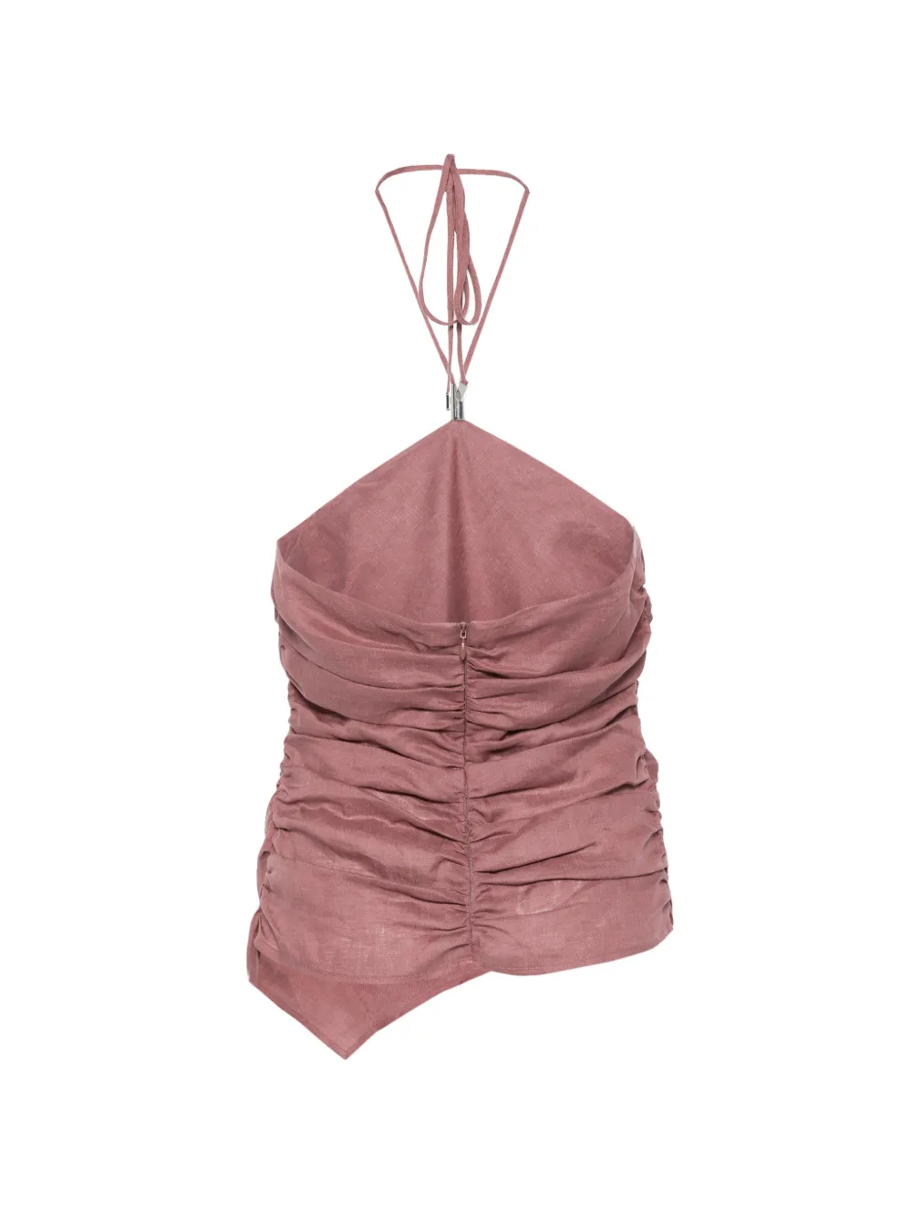  Semicouture Draped Halterneck Top - Pink 