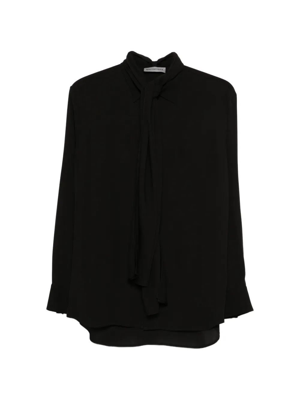 Balenciaga tie-neck shirt - Nero