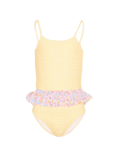 Pesciolino Rosso Kids gingham floral-print swimsuit