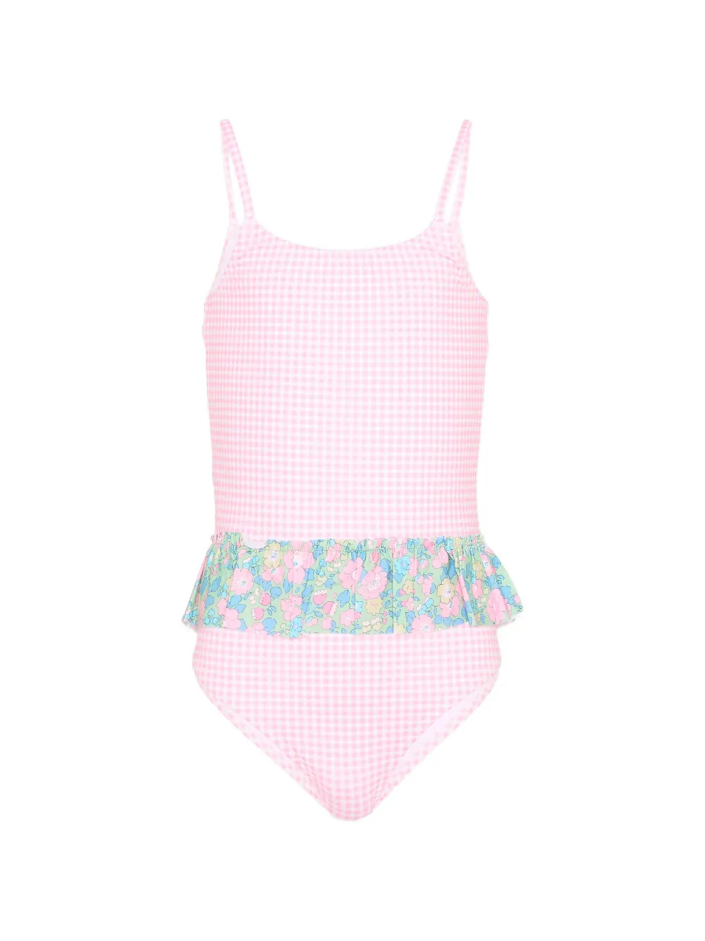 Pesciolino Rosso Kids gingham floral swimsuit - Rosa