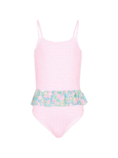 Pesciolino Rosso Kids gingham floral swimsuit