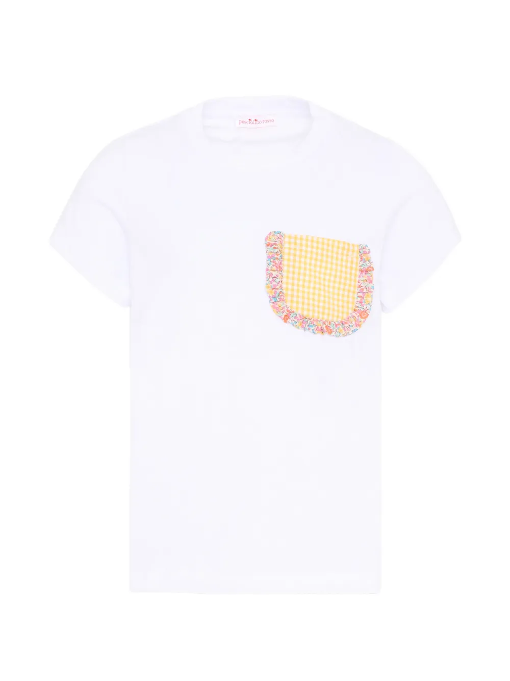 Pesciolino Rosso Kids ruffled T-shirt - Bianco