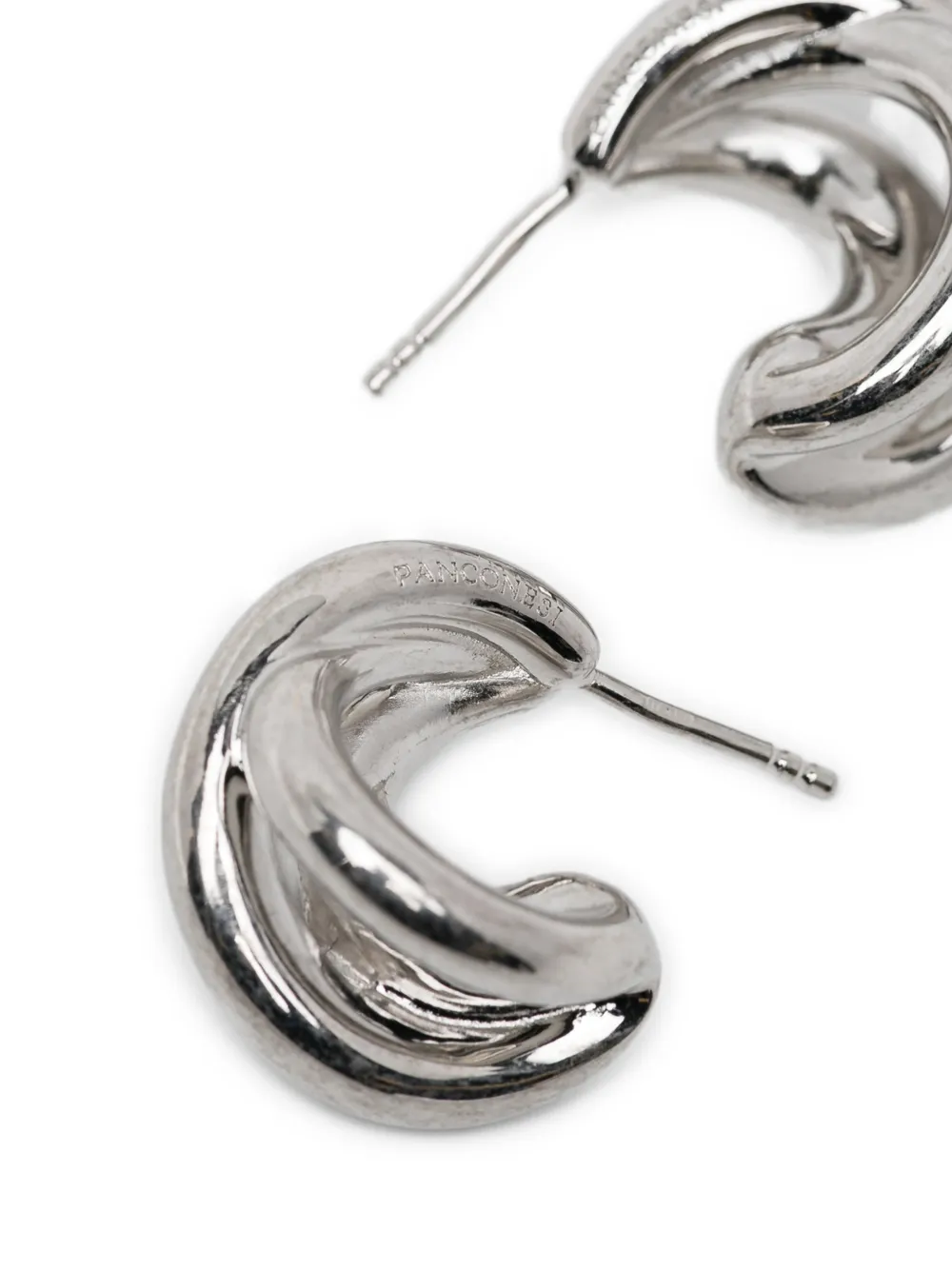 Panconesi Double Blow Up Earrings - Silver 