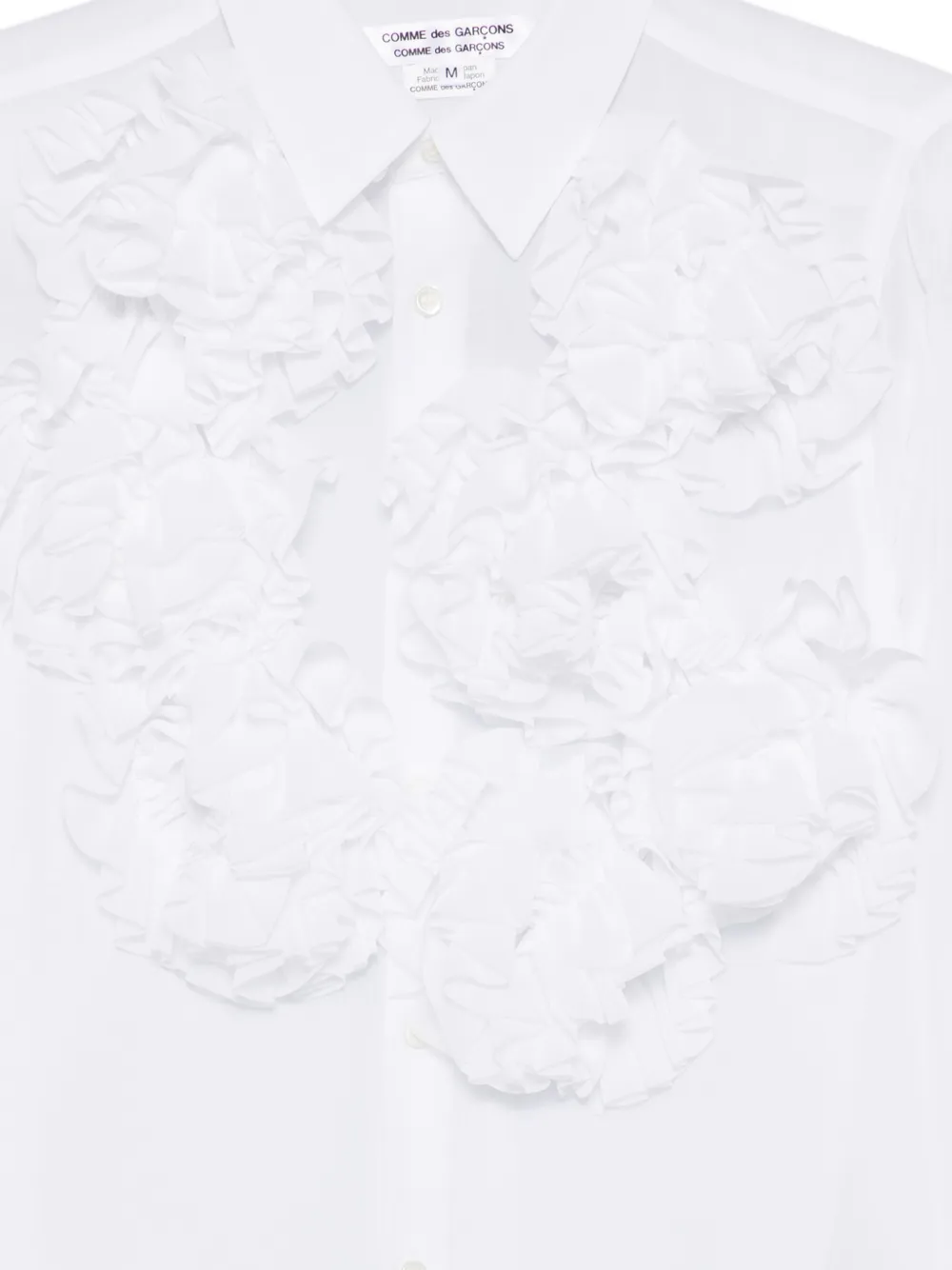 Comme Des Garçons Comme Des Garçons Overhemd met ruches Wit
