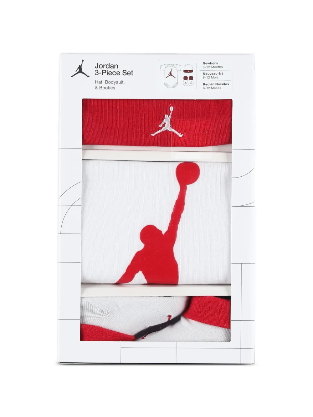 Jordan Kids Drie rompers met logoprint Wit