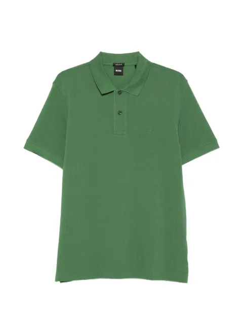 BOSS Pallas button embroidered polo shirt