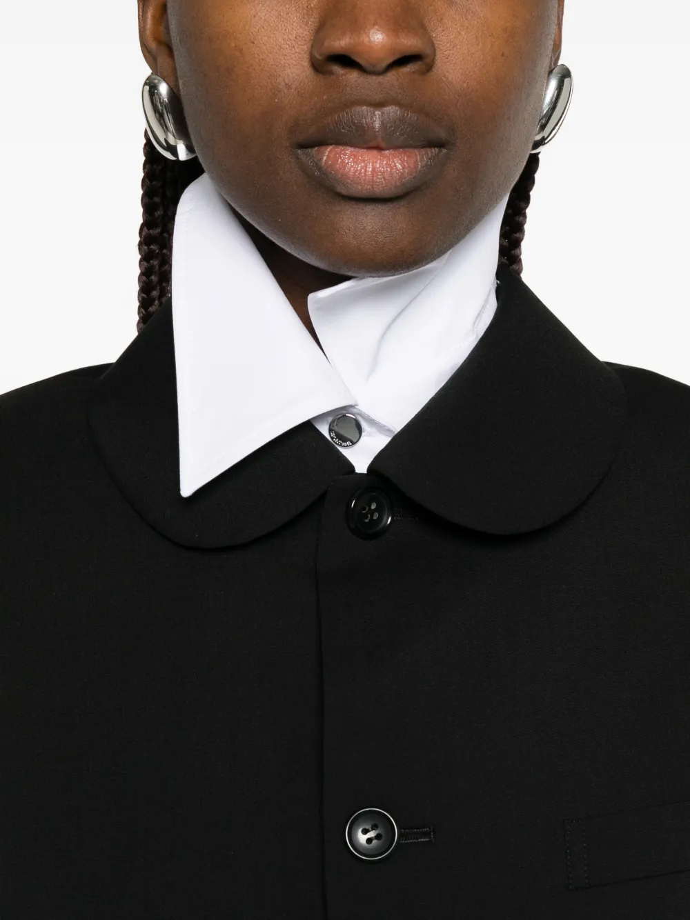 Comme Des Garçons Comme Des Garçons Jas met knopen Zwart