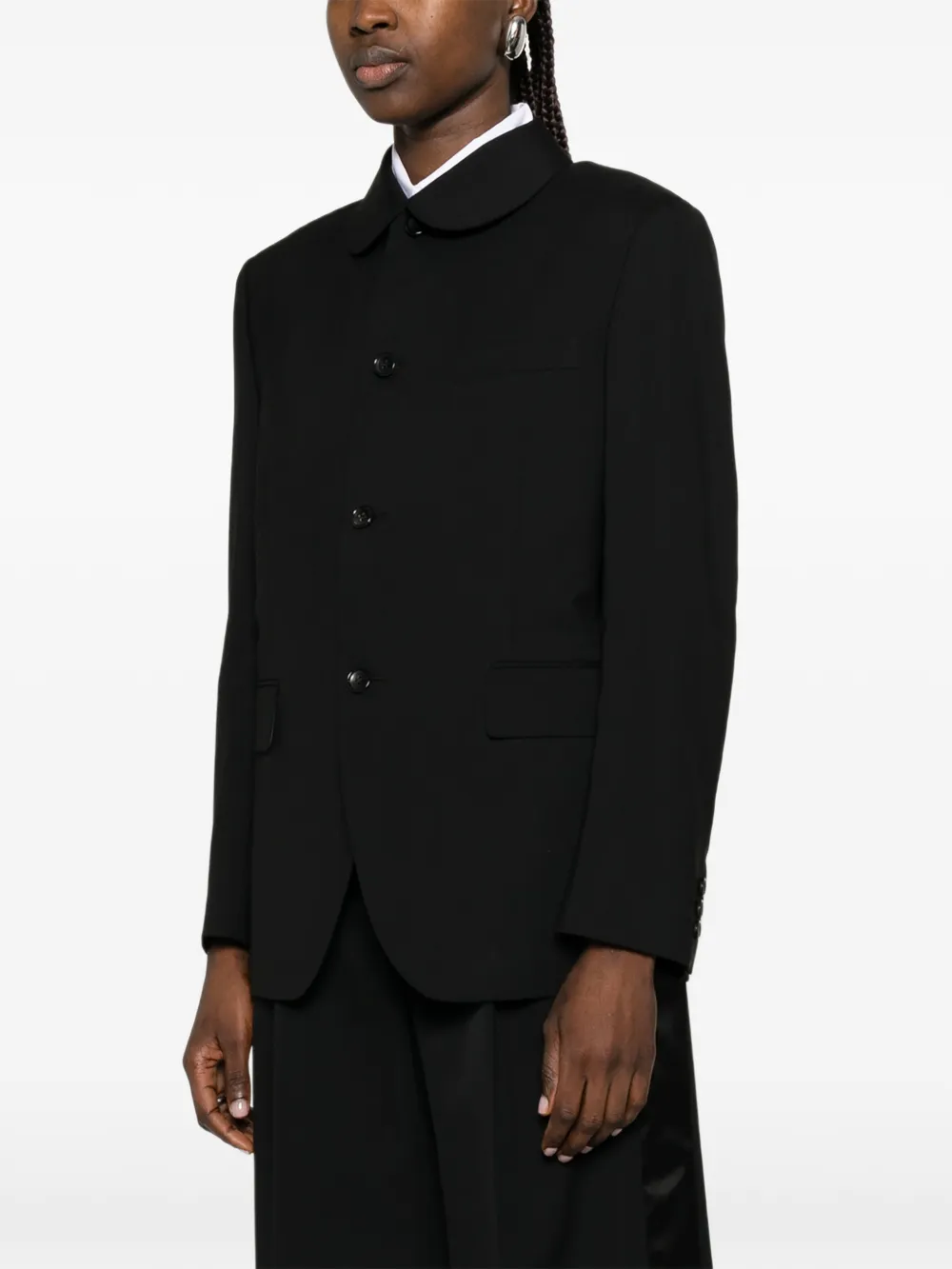 Comme Des Garçons Comme Des Garçons Jas met knopen Zwart