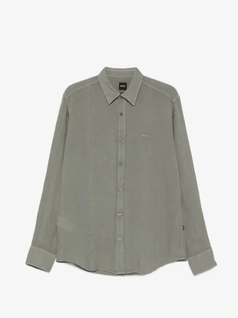 BOSS buttoned logo shirt