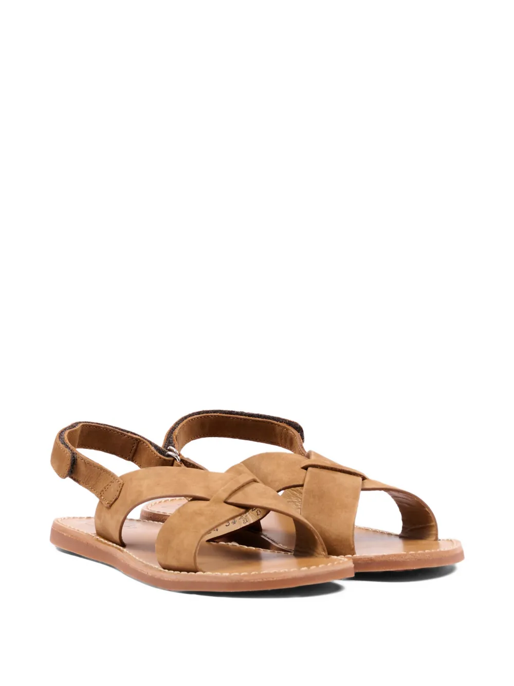 Pom D'api Sandalen met gekruiste bandjes Beige