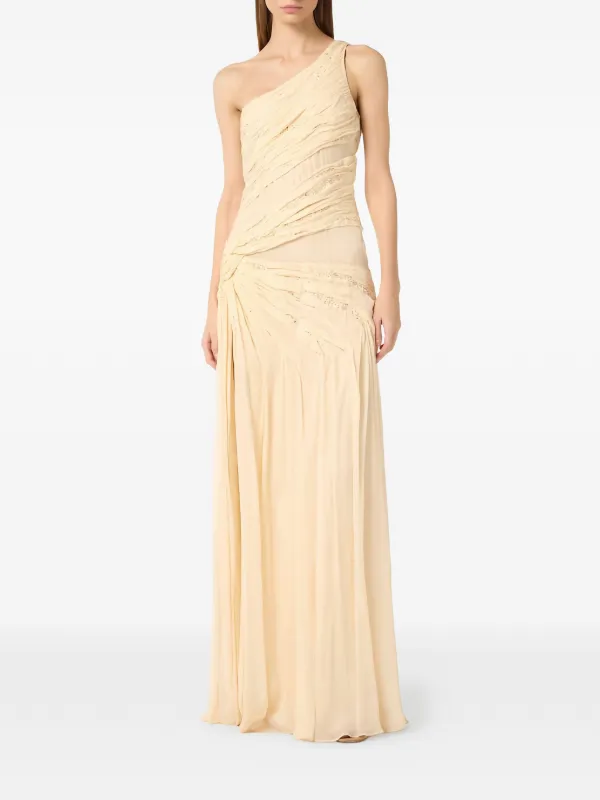 elisabetta franchi beige dress Mid-length dress